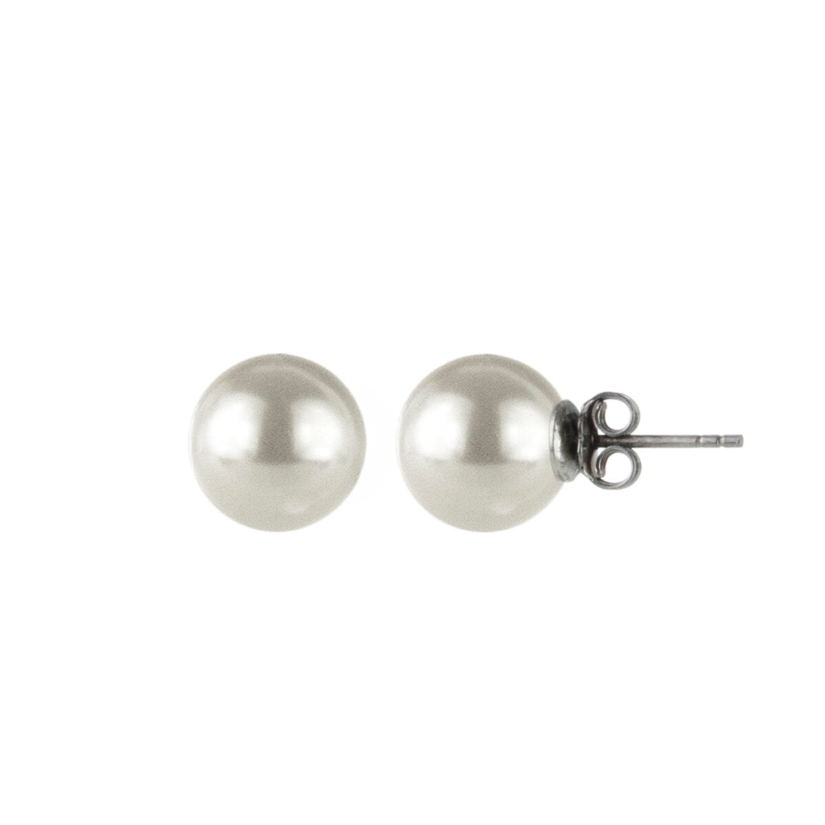 Earrings with large pearl Pearl - White - Sodini Bijoux