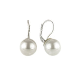 Clip-on earrings with shiny pearl Pearl - White - Sodini Bijoux