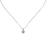 Necklace with cubic zirconia pendant Pearl - White - Sodini Bijoux