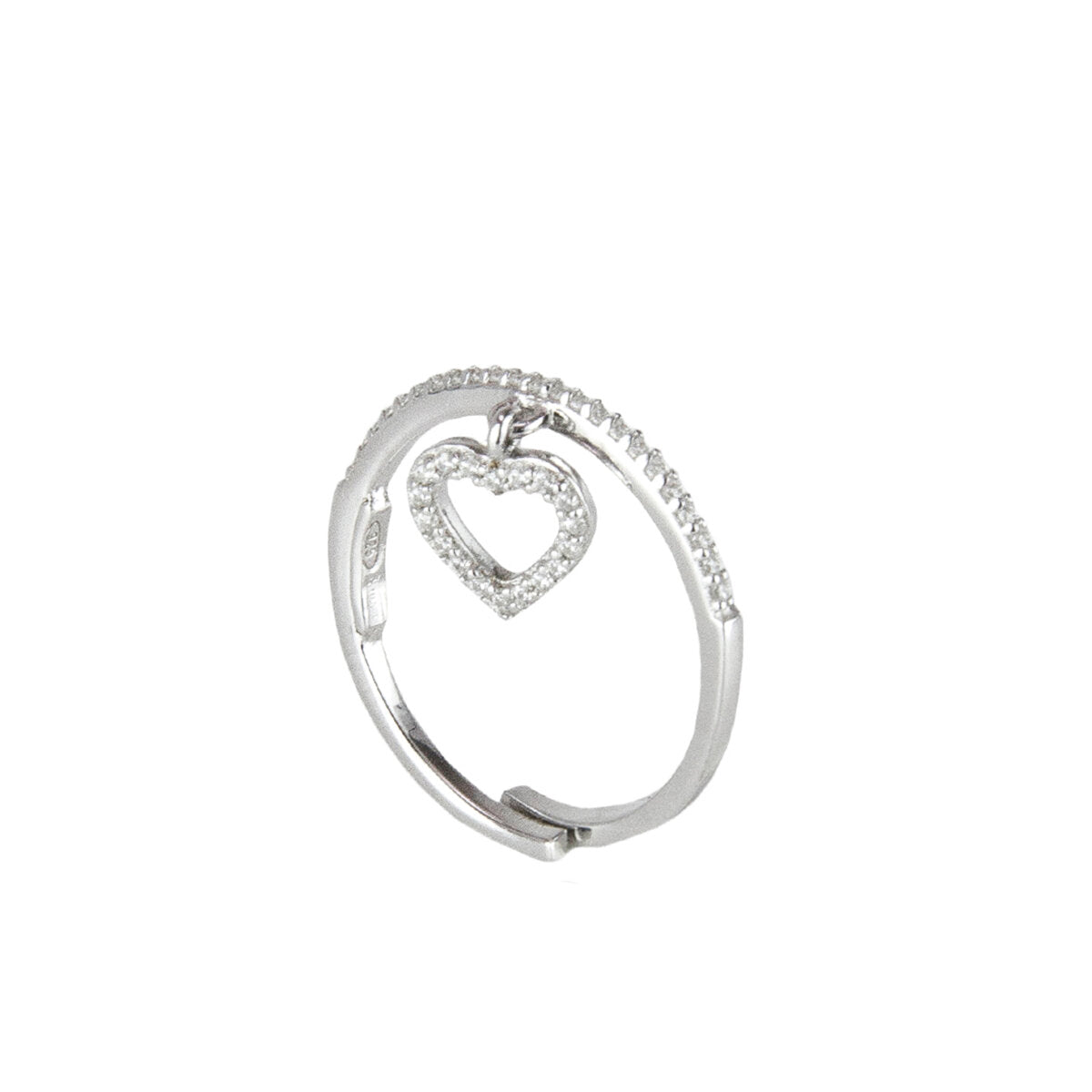 Anello con cuore Pearl - Bianco - Sodini Bijoux