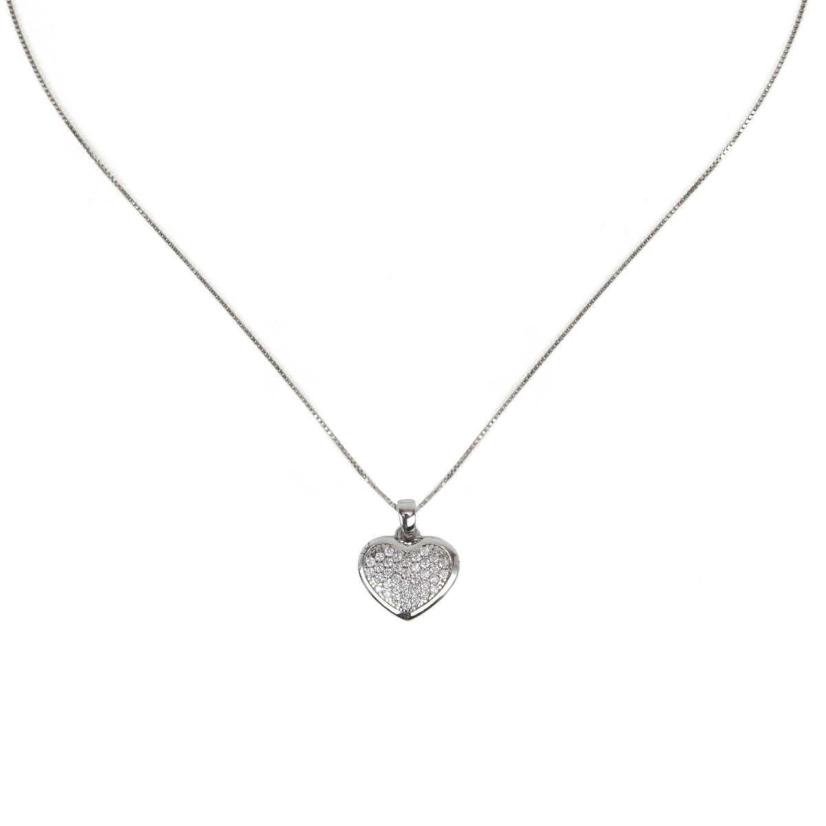 Heart pendant necklace Pearl - White - Sodini Bijoux