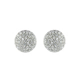 Cubic zirconia pave earrings Pearl - White - Sodini Bijoux