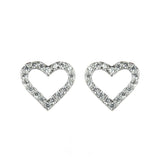 Orecchini a cuore cavo Pearl - Bianco - Sodini Bijoux