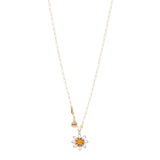 Long necklace with dangling daisy Flora - ["Multicolor"] - Sodini Bijoux