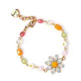 Beads and daisy bracelet Flora - ["Multicolor"] - Sodini Bijoux