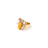 Ring with yellow insect Flora - Multicolor - Sodini Bijoux