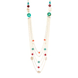 Collana lunga multifilo Ondina - Multicolor - Sodini Bijoux