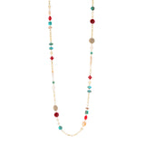 Long necklace wtih chained elements Ondina - Multicolor - Sodini Bijoux