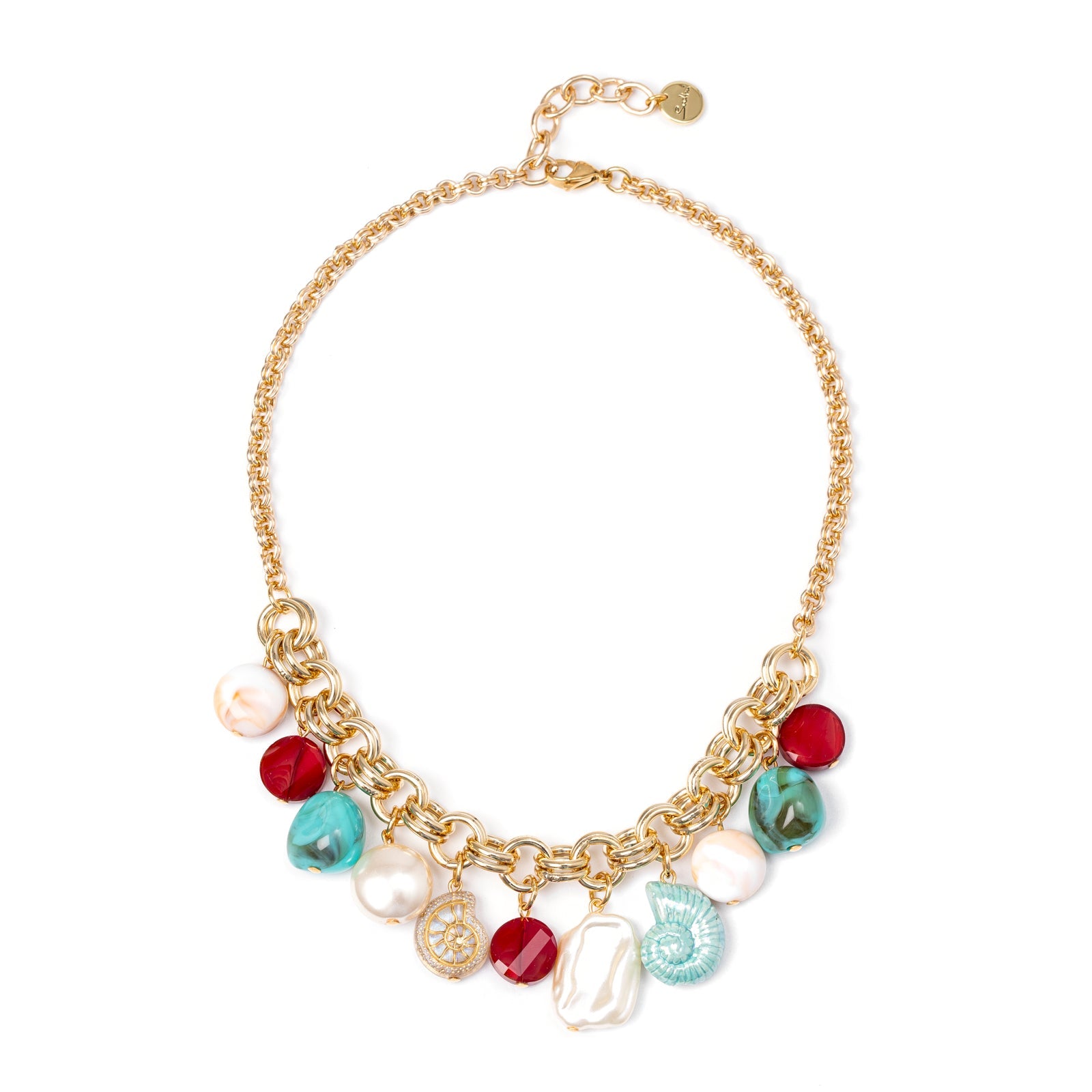 Collana corta rolò e pendenti Ondina - Multicolor - Sodini Bijoux