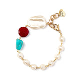 Bracelet with baroque pearls Ondina - Multicolor - Sodini Bijoux