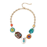 Collana a maglie marinare e charm Partenope - Multicolor - Sodini Bijoux