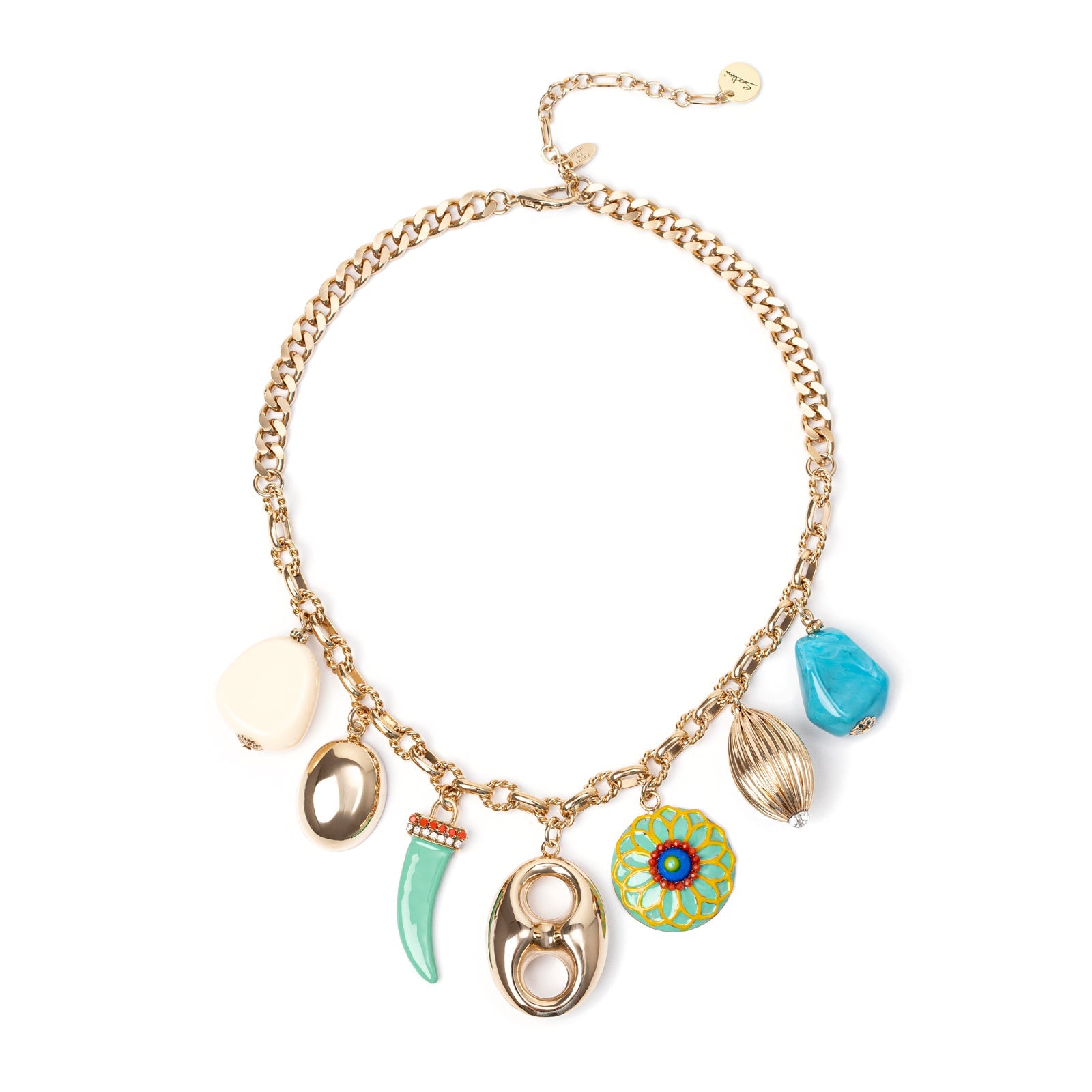 Collana groumette / rolò e pendenti Partenope - Multicolor - Sodini Bijoux