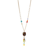 Collana lunga con pendenti a cascata Partenope - Multicolor - Sodini Bijoux