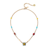 Collana corta con charm geometrico Partenope - Multicolor - Sodini Bijoux