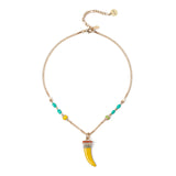 Collana corta groumette e cornetto Partenope - Giallo - Sodini Bijoux