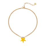 Collana corta groumette e stella marina Partenope - Giallo - Sodini Bijoux