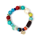 Elastic bracelet with large elements Partenope - Multicolor - Sodini Bijoux