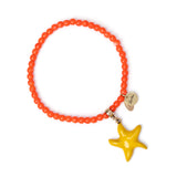 Elastic bracelet boules and starfish Partenope - Giallo - Sodini Bijoux