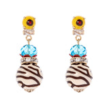 Orecchini con boule variegata Partenope - Multicolor - Sodini Bijoux