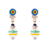 Orecchini con boule a fasce Partenope - Multicolor - Sodini Bijoux