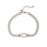 Two-strand cubic zirconia necklace Diana - White - Sodini Bijoux