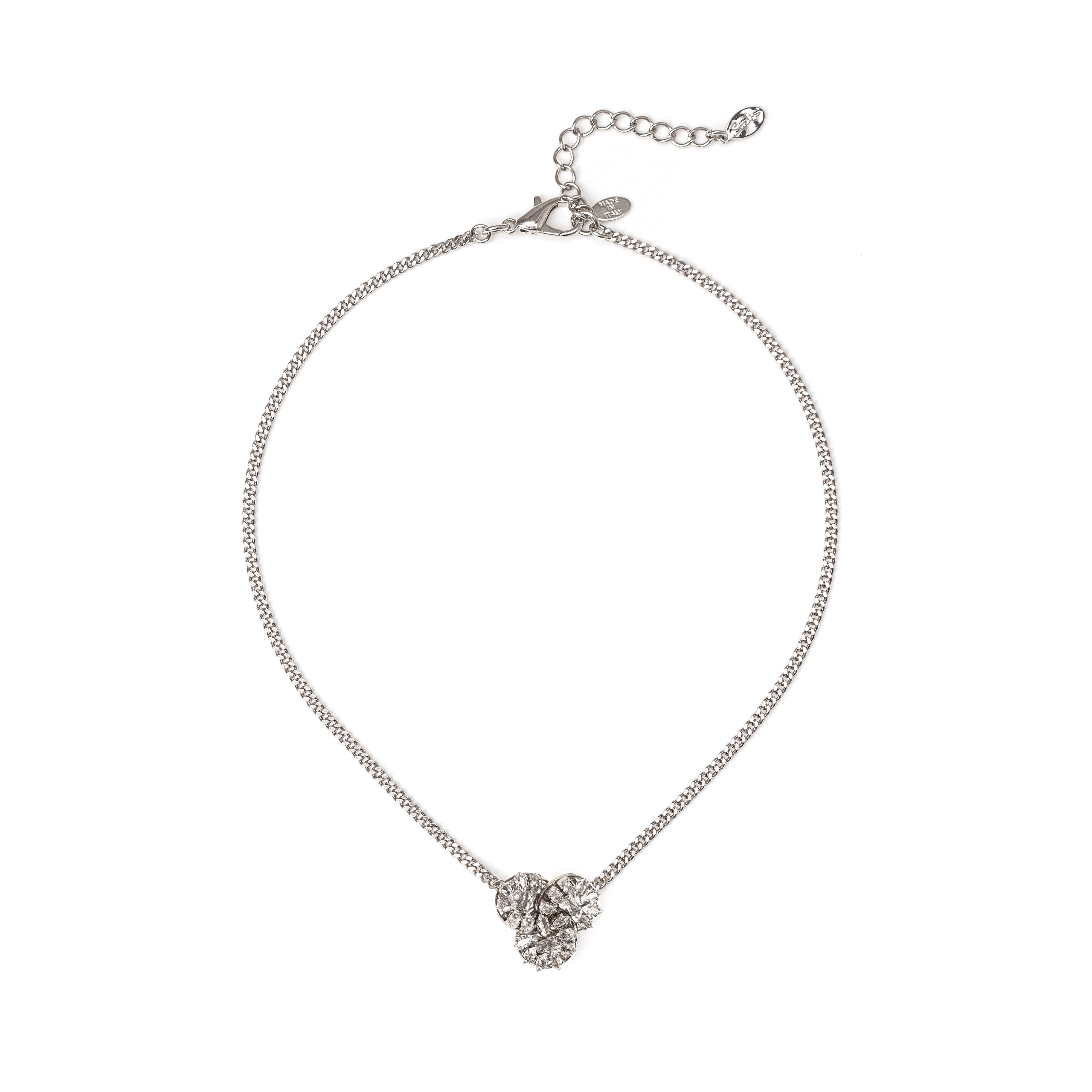 Groumette necklace and charm Diana - White - Sodini Bijoux