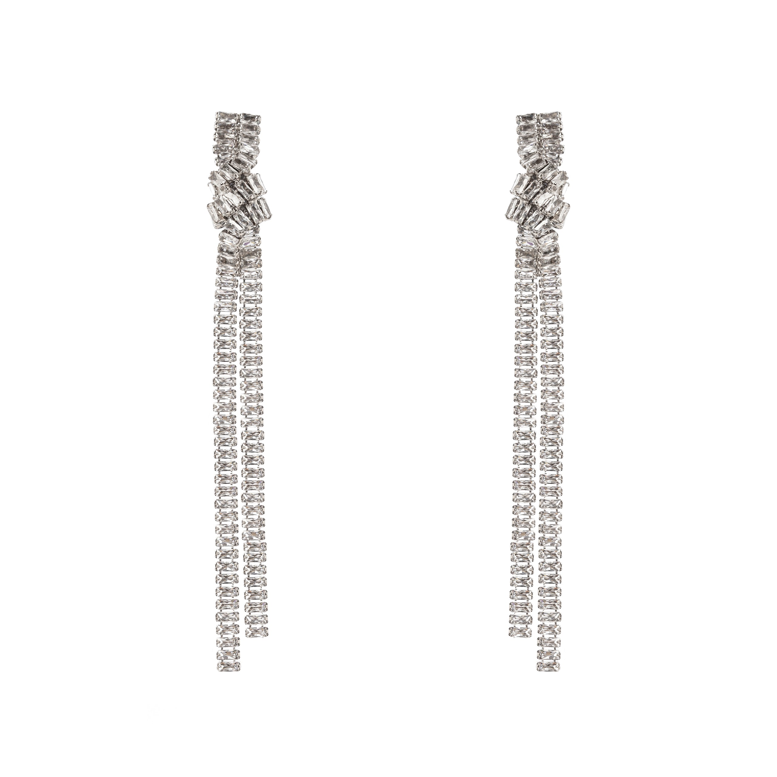 Long earrings Diana - White - Sodini Bijoux