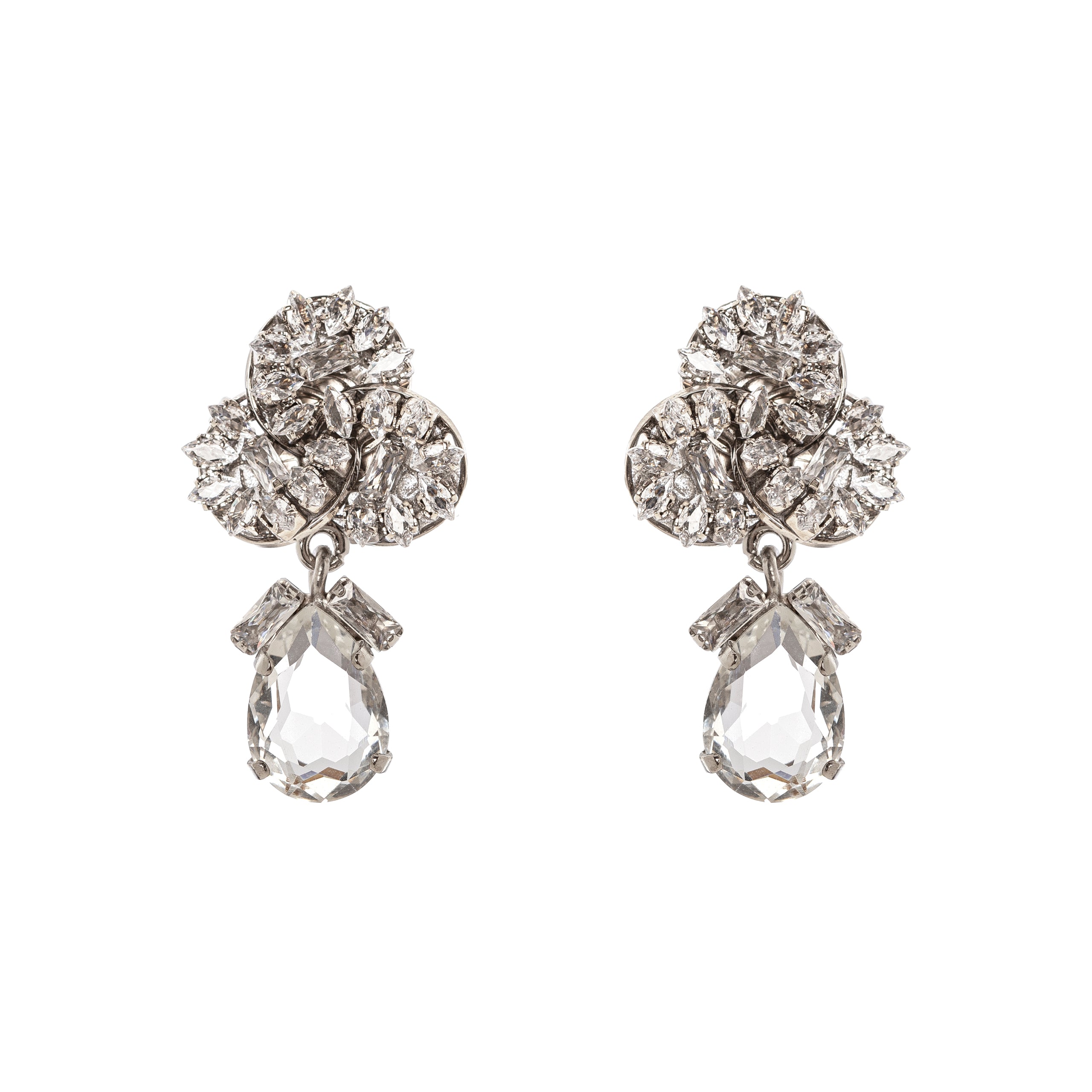 Drop earrings Diana - White - Sodini Bijoux