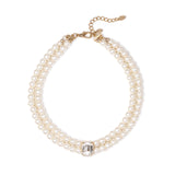 Two-strand pearl necklace Kelly - White - Sodini Bijoux