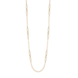 Long chain and pearl necklace Kelly - White - Sodini Bijoux