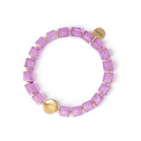 Bracciale elastico a piccoli cubi Kaaba - Viola - Sodini Bijoux