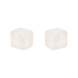 Small cube earrings Kaaba - Bianco - Sodini Bijoux