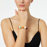 Bracciale elastico boule ed elementi traslucidi Chantal - Multicolor - Sodini Bijoux