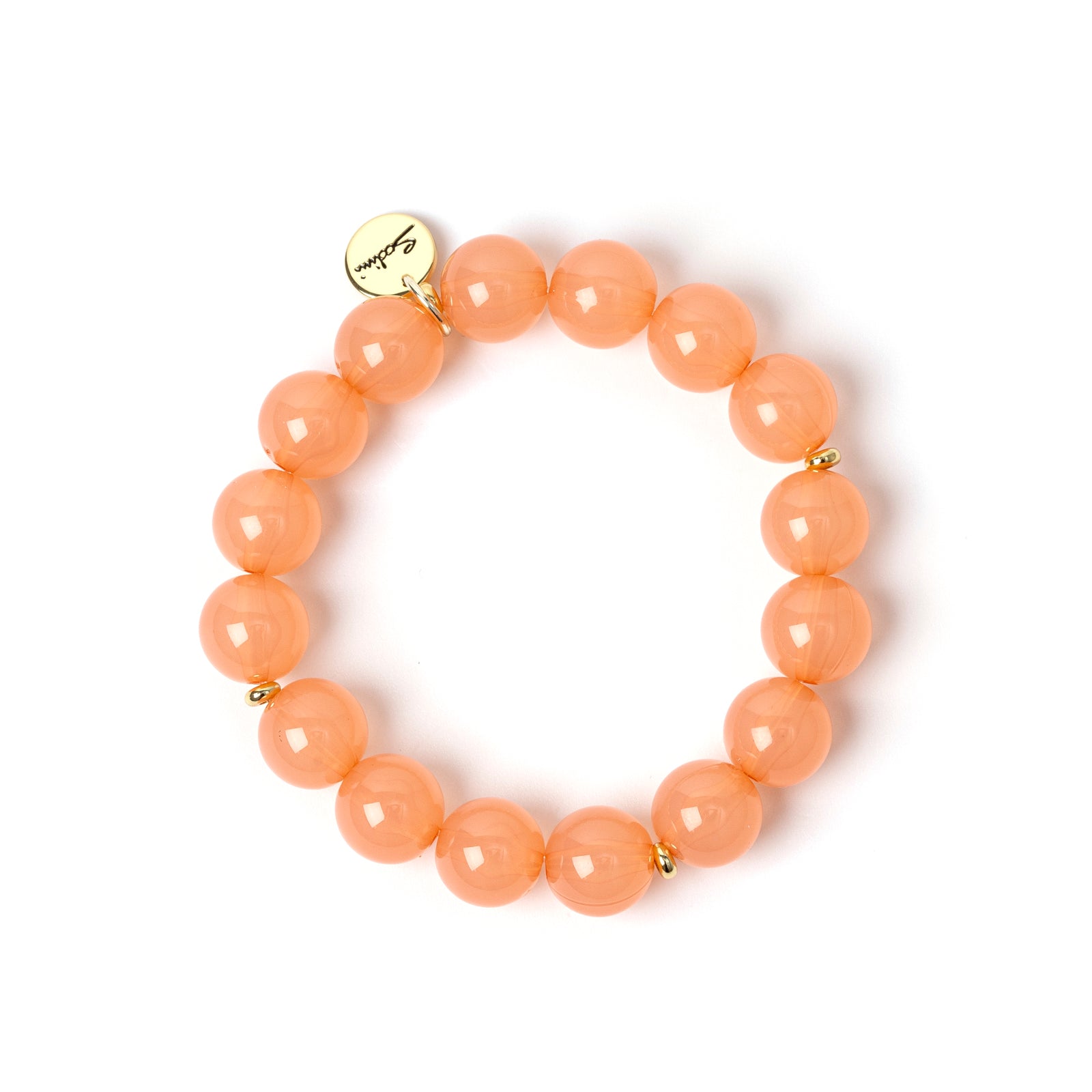 Bracciale elastico a boule  Chantal - Arancio - Sodini Bijoux