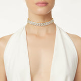 Choker with a band of zirconia Eva - Gold - Sodini Bijoux