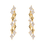 Double thread long earrings Eva - Gold - Sodini Bijoux