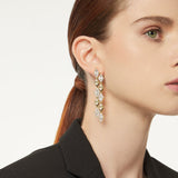 Double thread long earrings Eva - Gold - Sodini Bijoux