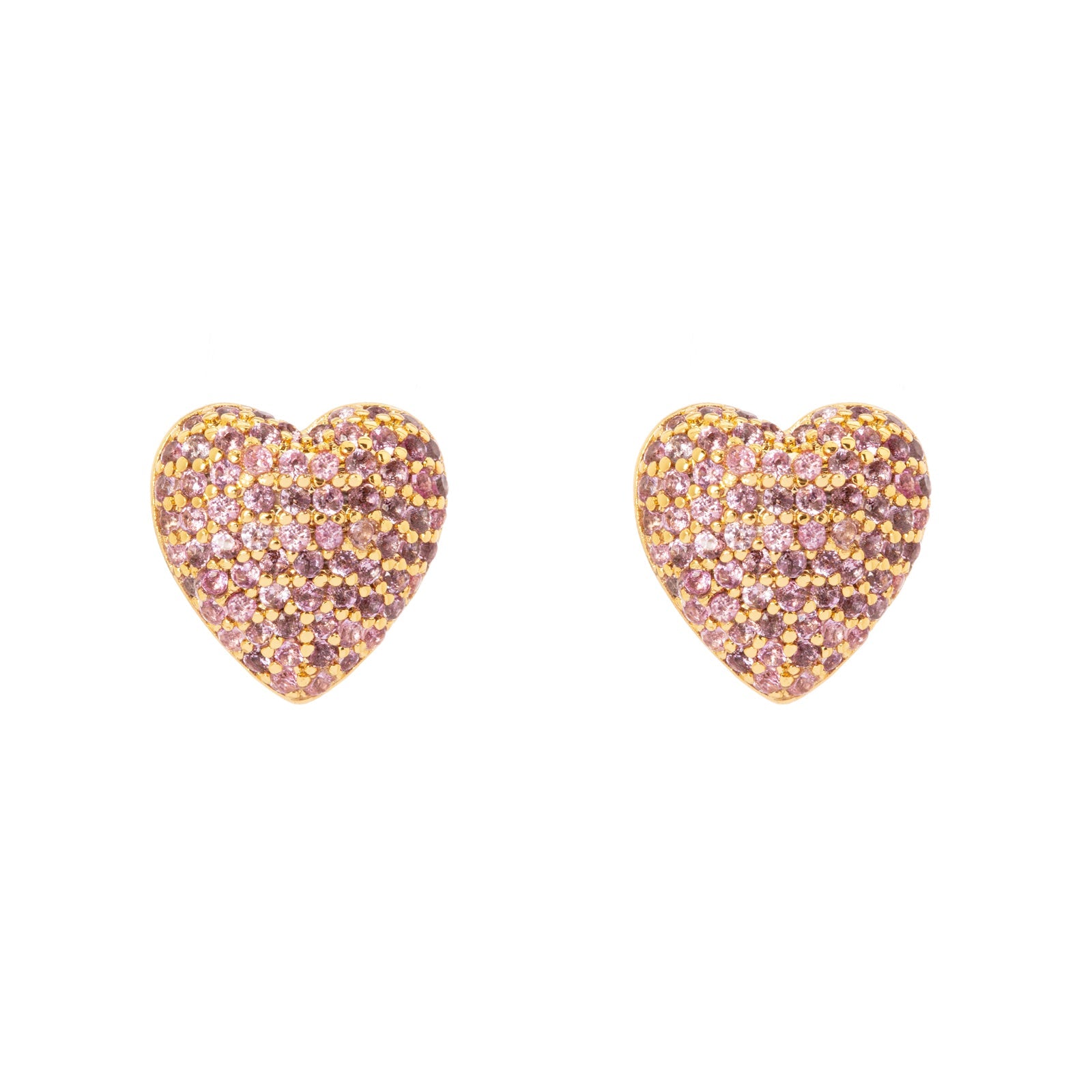 Orecchini a cuore Petit Pavè - Rosa - Sodini Bijoux