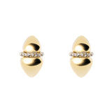 Two metal gems earrings Cocoon - Oro - Sodini Bijoux