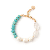 Pearl and White Jane Bracelet Jane - Turquoise - Sodini Bijoux