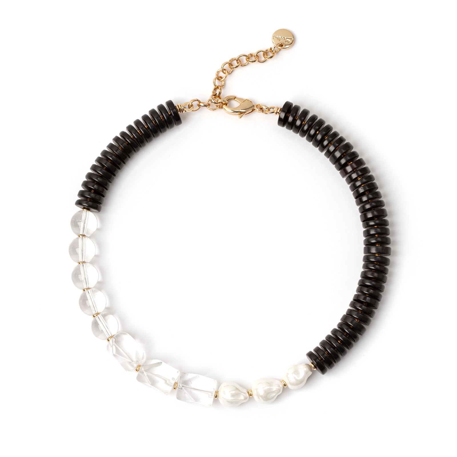 Jane White Necklace and Jane - Black - Sodini Bijoux