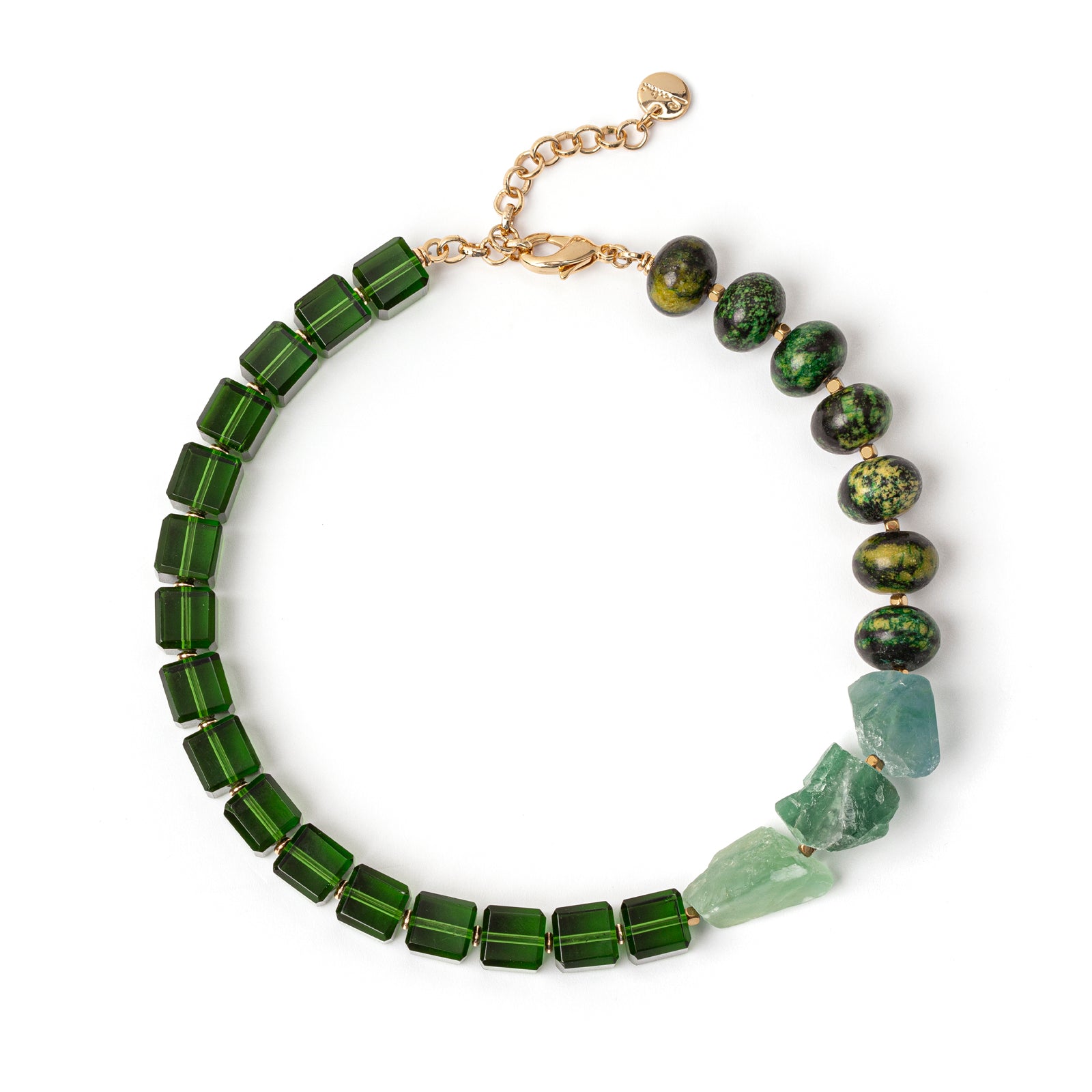 Jane Fluorite necklace and Jane - Green - Sodini Bijoux