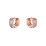 Small wide hoop earrings Malibù - Pink gold - Sodini Bijoux