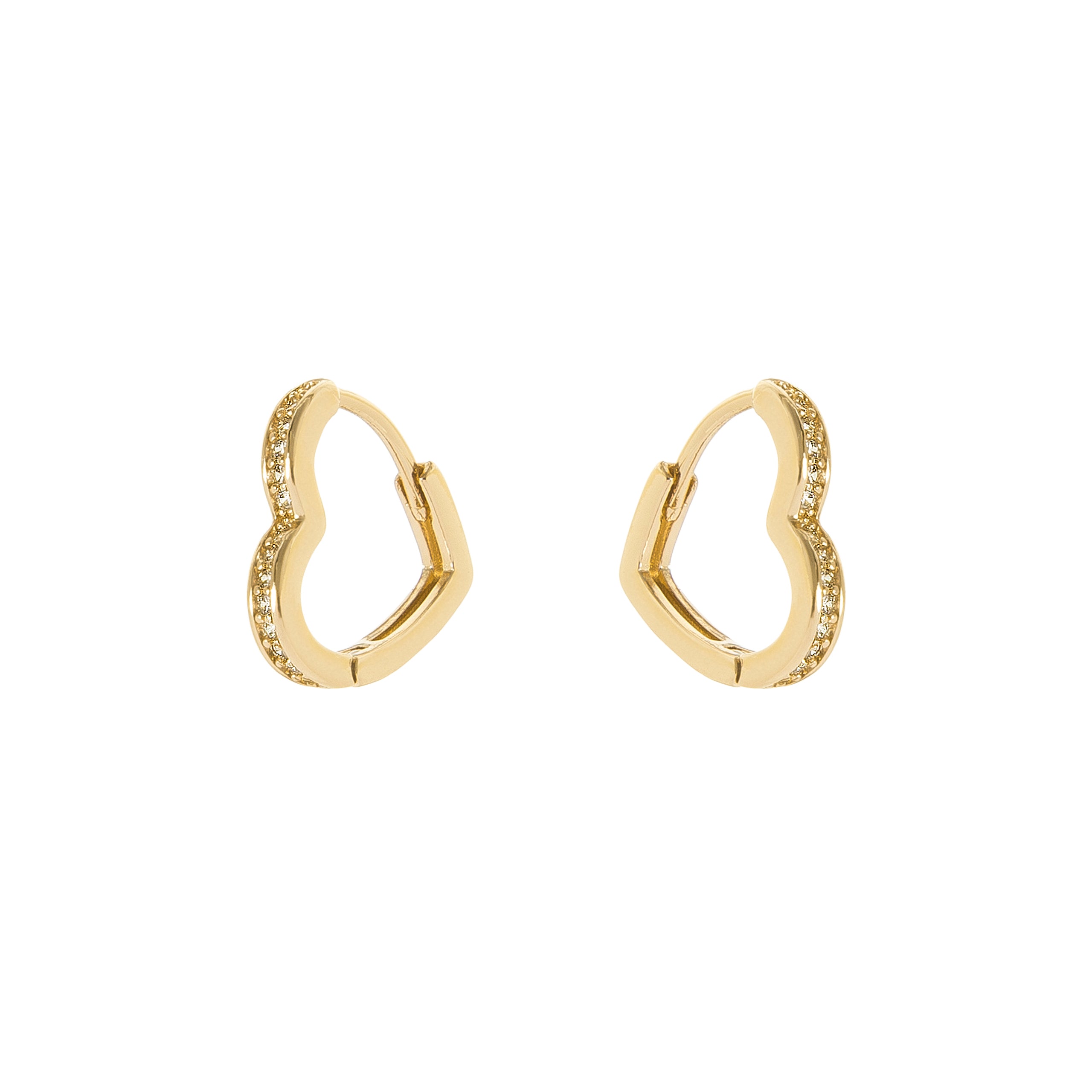 Small heart earrings Malibù - Gold - Sodini Bijoux