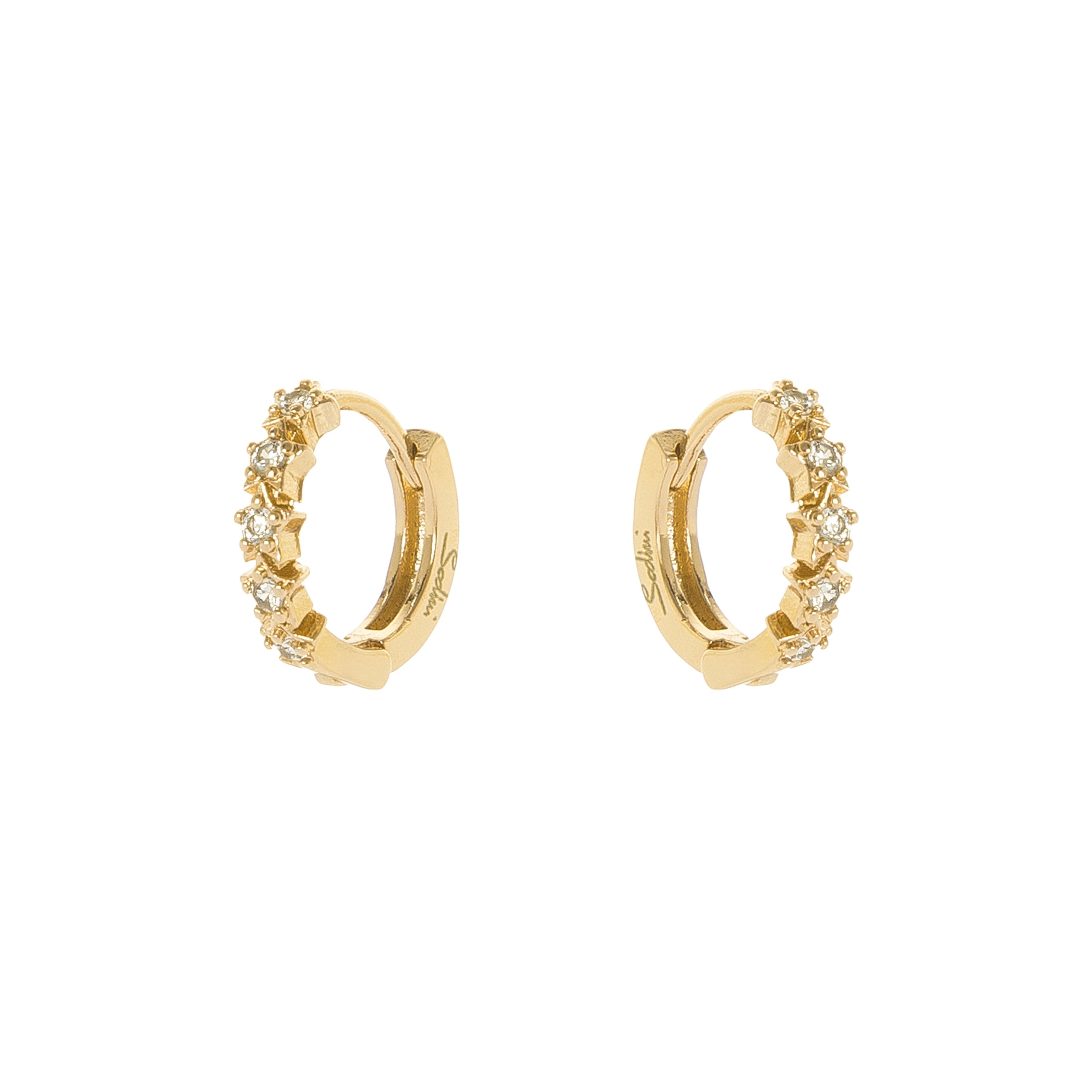 Small hoop and star earrings Malibù - Gold - Sodini Bijoux