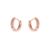 Small crystal veretta earrings Malibù - Pink gold - Sodini Bijoux