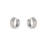 Small hoop and granule earrings Malibù - Silver - Sodini Bijoux