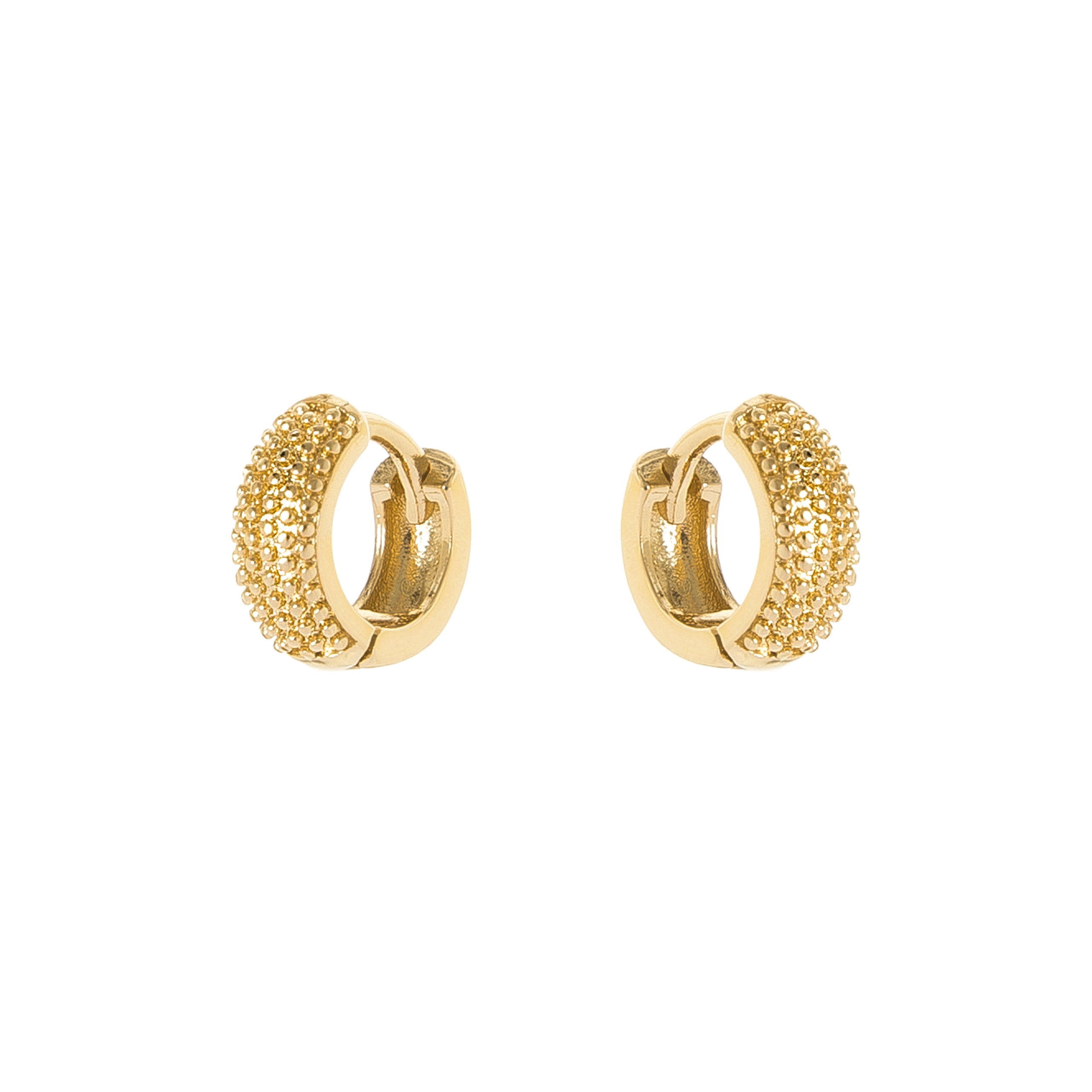 Small hoop and bead earrings Malibù - Gold - Sodini Bijoux