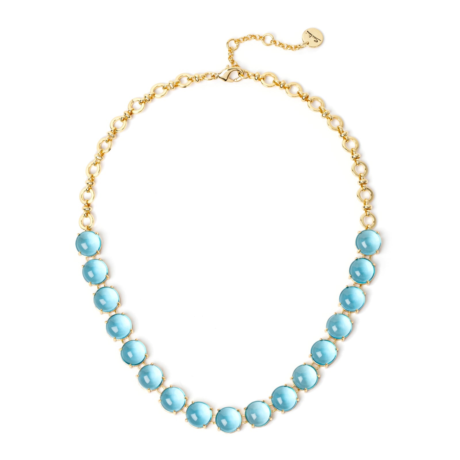 Collana catena e cabochon Blossom - Blu - Sodini Bijoux