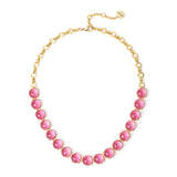 Collana catena e cabochon Blossom - Fucsia - Sodini Bijoux